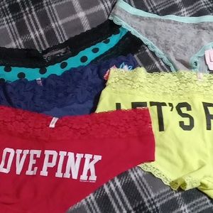Victoria secret/pink panties  bundle of 5  C